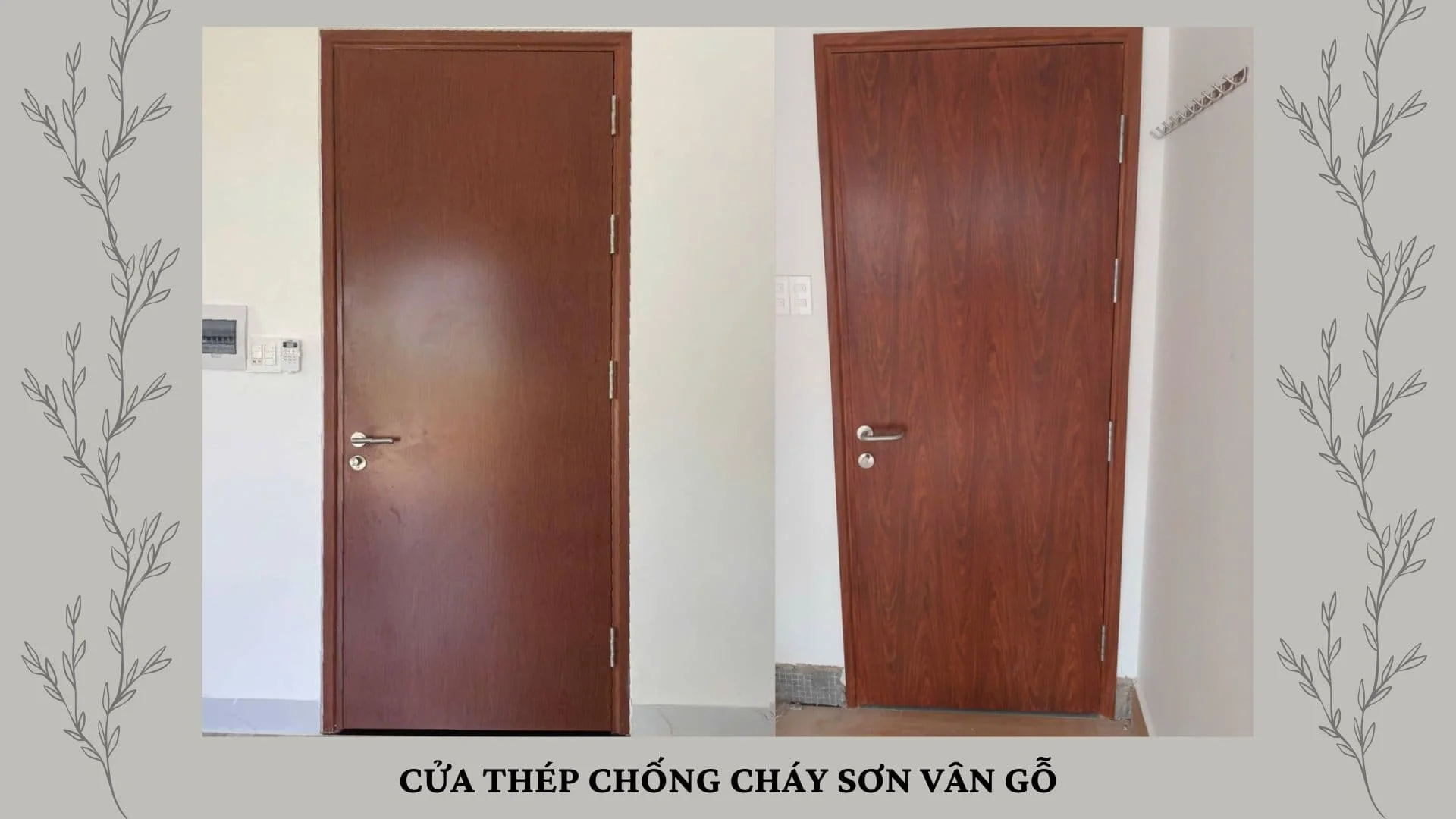 Công trình Cửa Thép Chống Cháy Sơn Vân Gỗ tại Nha Trang 